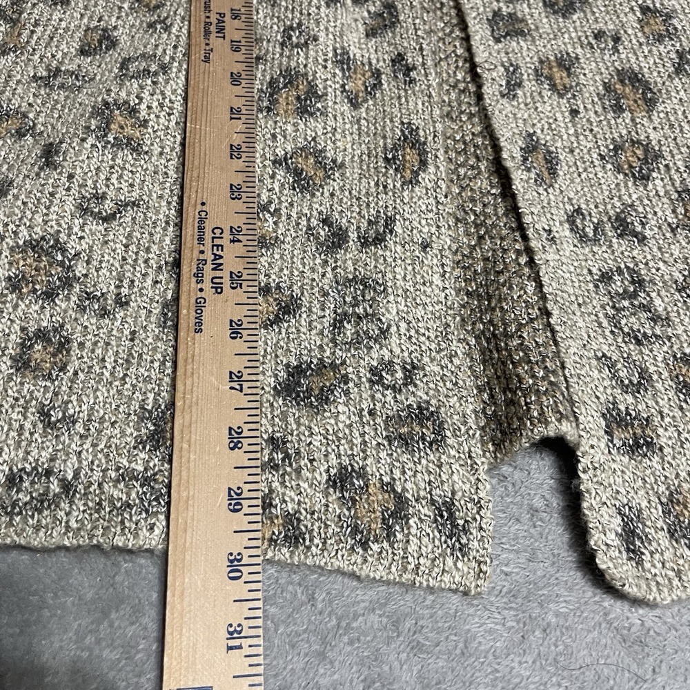 Cupcakes and Cashmere Cardigan Womens XS Multicolor Animal Print Open Front Boho - Picture 4 of 9